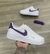 Nike Air Force One Branco/ Roxo/ Detalhes em prata