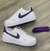 Nike Air Force One Branco/ Roxo/ Detalhes em prata - comprar online