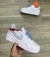 Nike Air Force One Branco/ Azul bebe/ detalhes prata