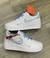 Nike Air Force One Branco/ Azul bebe/ detalhes prata - comprar online