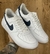 Nike Air Force Branco/ Azul marinho/ Sola marrom