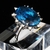 Belíssimo anel em ouro 18 kl, cravejado com grande pedra topázio azul rei