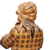 Grande escultura veneziana esculpida em madeira representando Núbios em roupas bordadas na internet