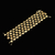 Belíssima pulseira / bracelete em ouro 18 kl, com rede em fina trama de rosetas cravejadas de brilhantes ao centro na internet