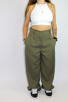 Calça Alfaiataria Verde Militar