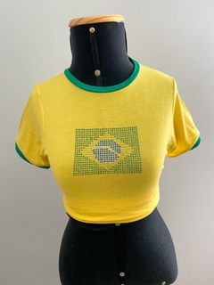 Cropped Brasil strass