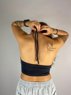 Cropped Frente única Preto - comprar online