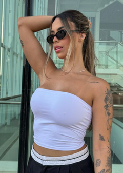 Tube top branco