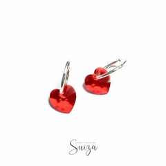 Imagen de Aros Cristal Swarovski Corazón