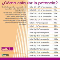 Kit Piso Radiante Eléctrico 2750w (23 m2) Termostato Electrónico en internet