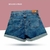 Shorts Jeans Destroyed Barra Dobrada - comprar online