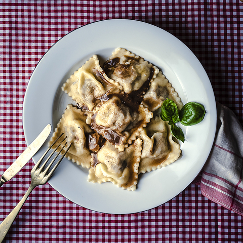 Raviolones de tres carnes