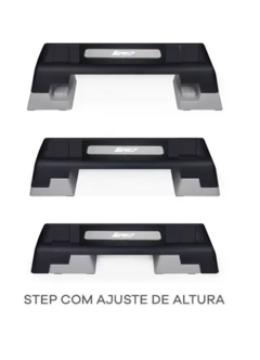 Step Injetado Aerobico Ajustável 98x38x15-25cm Konnen - comprar online