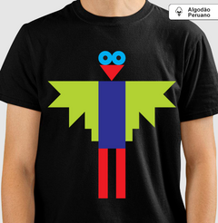 Camiseta de Algodão Peruano Pássaro de Pernas