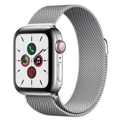 Apple Watch Series 5 Cellular + GPS, 40 mm, Aço Inoxidável Prata, Pulseira de Aço Inoxidável Prata e Fecho Magnético - MWX52BZ/A - comprar online