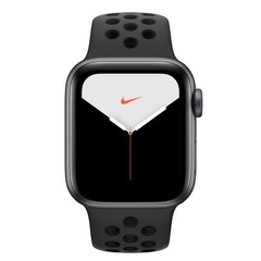 Apple Watch Nike+ Series 5 GPS, 40 mm, Alumínio Cinza Espacial, Esportiva Nike Preto / Cinza-carvão e Fecho Clássico - MX3T2BZ/A