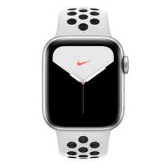 Apple Watch Nike+ Series 5 GPS, 40 mm, Alumínio Prata, Esportiva Nike Preto / Cinza e Fecho Clássico - MX3R2BZ/A