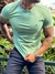 Camiseta Básica Slim Fit Verde Claro - comprar online