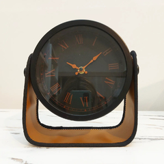 RELOJ DE MESA CON ECOCUERO L152