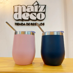 VASO TÉRMICO CON BOMBILLA 350 ML HD20