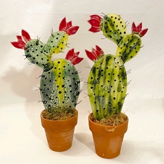 CACTUS VITROFUSION VERDE MACETA DE CERAMICA 1672