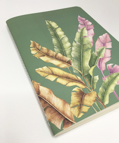 Caderno costurado P Sweet green - Flowersjuls - Quadros decorativos botânicos | Aquarelas autorais