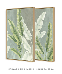 Dupla Quadro Decorativo Composição Helicônia - Flowersjuls - Quadros decorativos botânicos | Aquarelas autorais