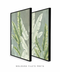 Dupla Quadro Decorativo Composição Helicônia - Flowersjuls - Quadros decorativos botânicos | Aquarelas autorais