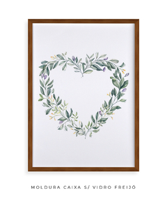 Quadro Decorativo Coração Botânico - comprar online