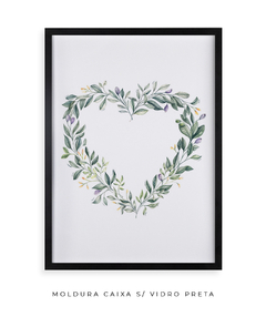 Quadro Decorativo Coração Botânico - Flowersjuls - Quadros decorativos botânicos | Aquarelas autorais