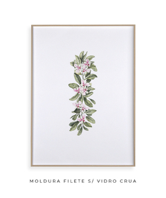 QUADRO DECORATIVO LETRA BOTÂNICA I - Flowersjuls - Quadros decorativos botânicos | Aquarelas autorais