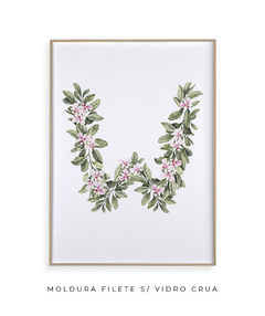 QUADRO DECORATIVO LETRA BOTÂNICA W na internet