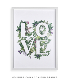 Quadro Decorativo Love - Flowersjuls - Quadros decorativos botânicos | Aquarelas autorais