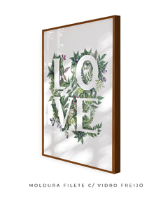 Quadro Decorativo Love - Flowersjuls - Quadros decorativos botânicos | Aquarelas autorais