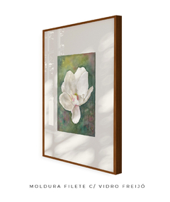 Quadro Decorativo Magnolia l - Flowersjuls - Quadros botânicos decorativos | Aquarelas autorais