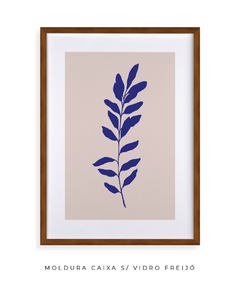 Quadro Decorativo Outono Minimal Blue I - Flowersjuls - Quadros decorativos botânicos | Aquarelas autorais