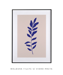 Quadro Decorativo Outono Minimal Blue I - Flowersjuls - Quadros botânicos decorativos | Aquarelas autorais