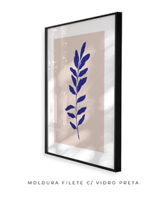 Quadro Decorativo Outono Minimal Blue I - Flowersjuls - Quadros decorativos botânicos | Aquarelas autorais