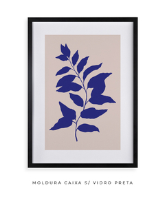 Quadro Decorativo Outono Minimal Blue IV - Flowersjuls - Quadros decorativos botânicos | Aquarelas autorais