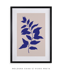 Quadro Decorativo Outono Minimal Blue IV - Flowersjuls - Quadros botânicos decorativos | Aquarelas autorais