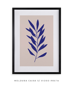 Quadro Decorativo Outono Minimal Blue VI - Flowersjuls - Quadros botânicos decorativos | Aquarelas autorais