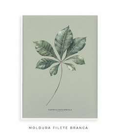 Quadro Decorativo Tabebuia Heptaphylla - Fundo Pistacchio - comprar online