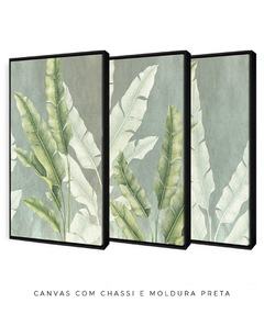 Trio Quadro Decorativo Composição Helicônias - Flowersjuls - Quadros decorativos botânicos | Aquarelas autorais