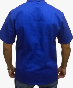 Camisa Fechada em brim Azul Royal - comprar online