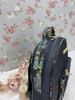 Kit Pronto - Aula Mochila Rebeca tricoline estampa Batik - loja online