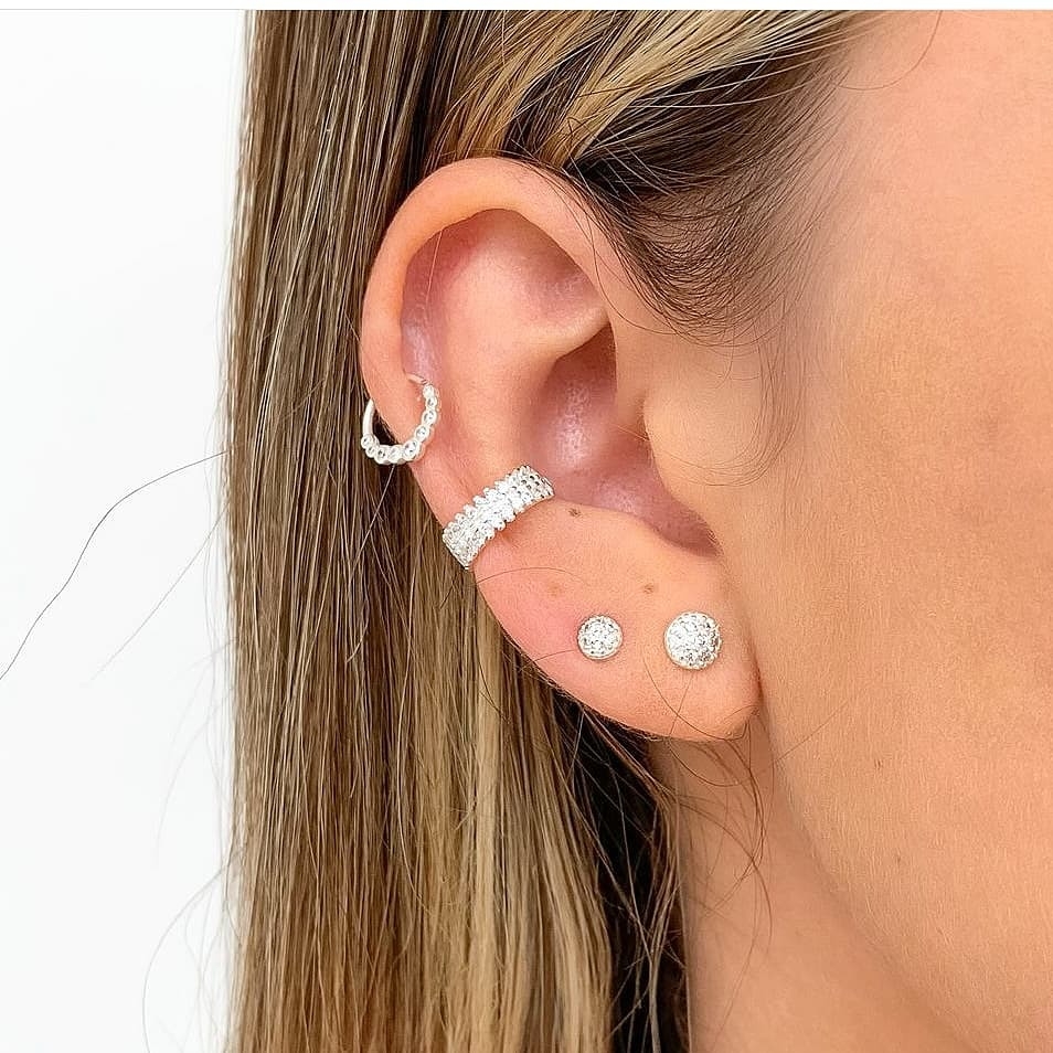 Piercing para Orelha Chavezinha com Zircônias em Prata 925