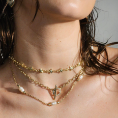 Collar Elea Baño Oro 24k - Cáp. Essence New Edition - Obsequium Jewelry & Complements