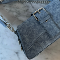 *Pre order* Cartera Cameron de cuero ecológico símil denim - Obsequium Jewelry & Complements