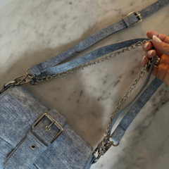 *Pre order* Cartera Cameron de cuero ecológico símil denim en internet