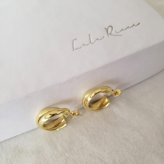 Aros Regi Gold baño oro 24k - Cápsula Essence - comprar online